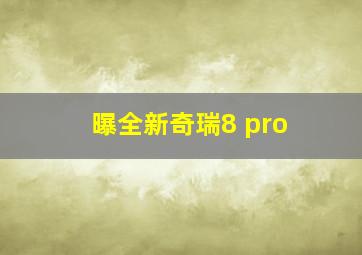 曝全新奇瑞8 pro